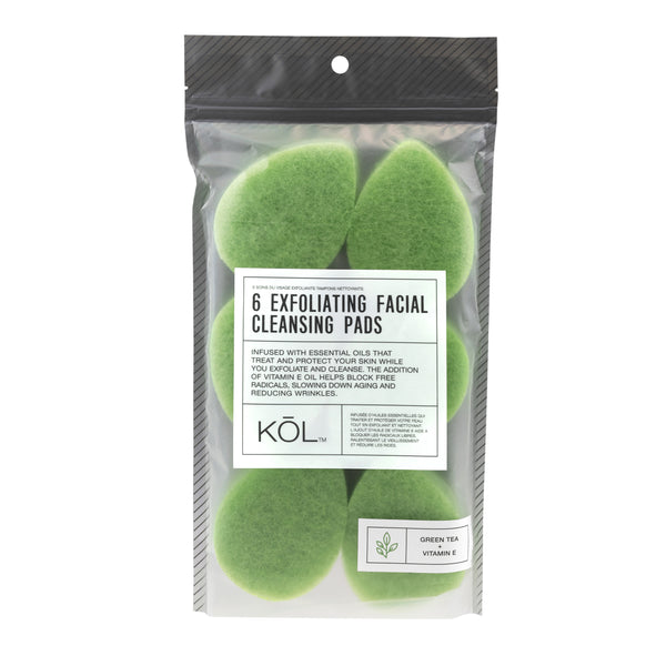 Exfoliating Facial Cleansing Pads - Green Tea + Vitamin E