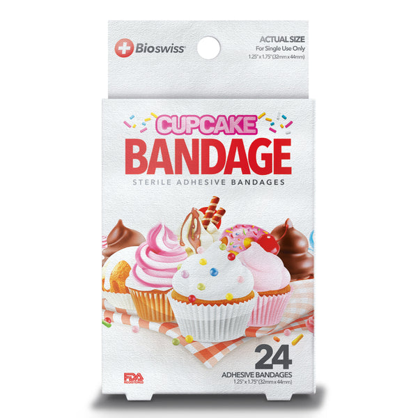 Cupcake Shaped Bandages- Pack of 24