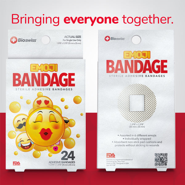 Emoji Shaped Bandages- Pack of 24