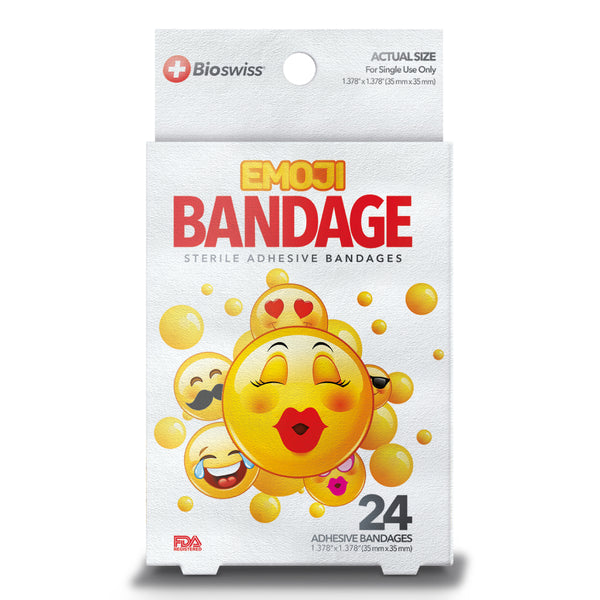 Emoji Shaped Bandages- Pack of 24