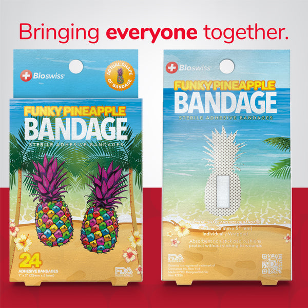 Funky Pineapple Bandages - Pack of 24