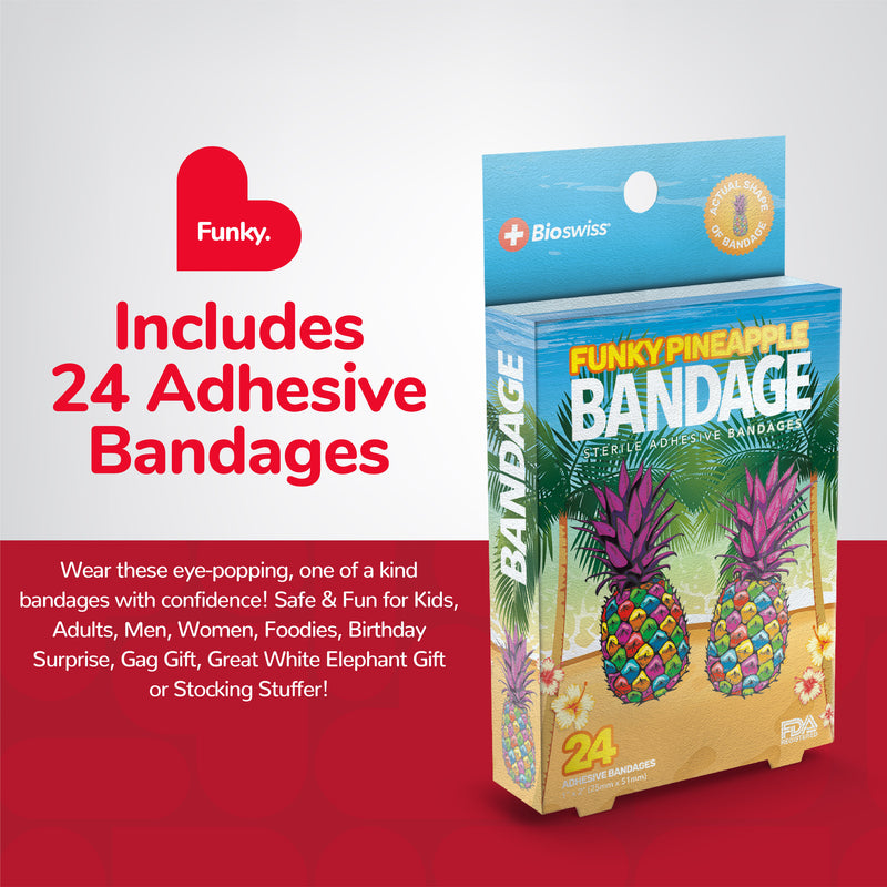 Funky Pineapple Bandages - Pack of 24