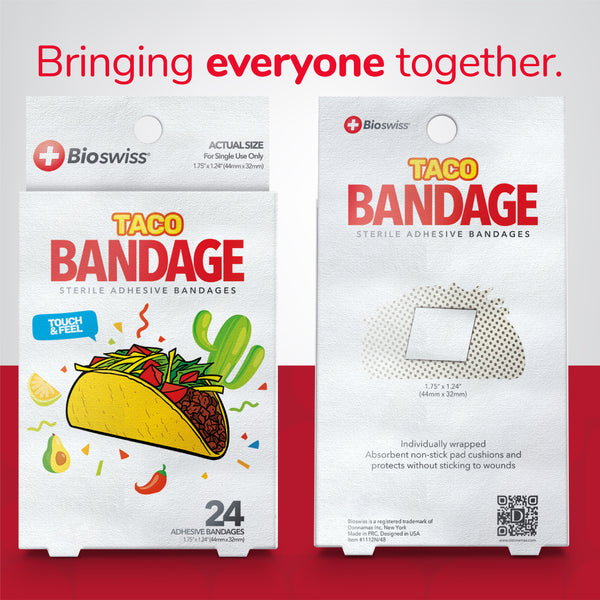 Taco Shaped Bandages- Pack of 24